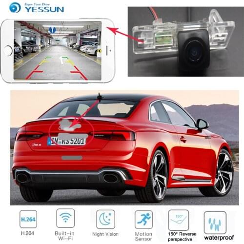 Car wireless backup camera For Audi A5 S5 RS5 Q5 2007~2011 New Arrival! wireless connection car reversing HD camera