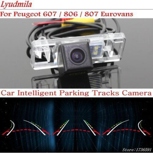 Lyudmila Car Tracks FOR Peugeot 607 / 806 / 807 Eurovans HD Reversing Parking Camera / Car Dynamic Tragectory Rear View Camera