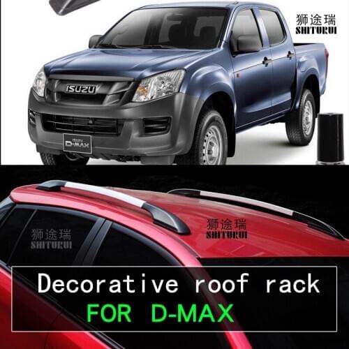 2Pcs Roof bars For ISUZU D-MAX pickup 2016 2019 2018 17 Aluminum Alloy Side Bars Cross Rails Roof Rack Luggage