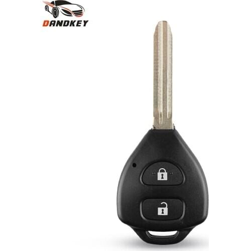 Dandkey 20pcs Car Remote Key Shell Blank Case For Toyota Corolla RAV4 Yaris Venza Scion 2 Buttons Smart Key Uncut TOY43 Fob Case