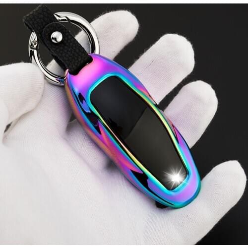 Zinc alloy Car Key Case Cover for Tesla Model S Model 3 Model X key protector fit Accessories