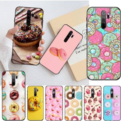 CUTEWANAN Tasty Cup cake Donuts dessert heart food Coque Shell Phone Case for Redmi Note 9 8 8T 8A 7 6 6A Go Pro Max Redmi 9 K20