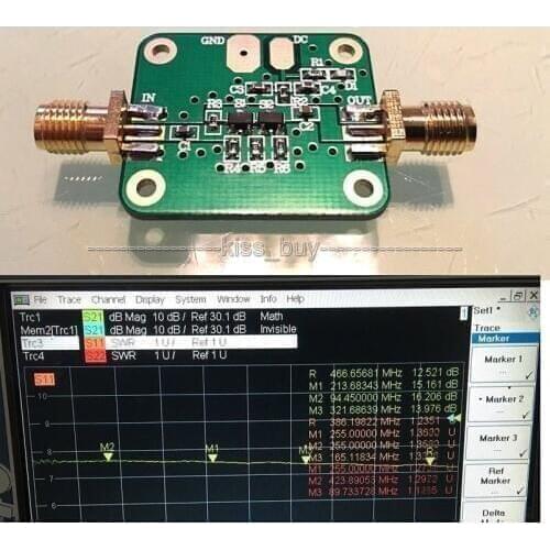 DC 12V 10KHz-1000mhz 10dBm RF Low Noise power Amplifier LNA Module for HF VHF UHF fm Ham Radio