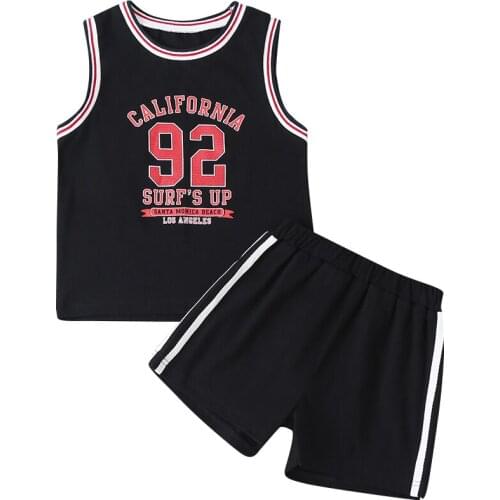 Childrens 2020 summer new boy short sleeve two-piece sports suit baby cotton clothes boys Sets 1-6Y