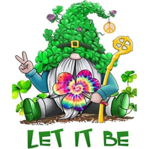 DIY 5D Patricks Day Gnome Diamond Painting Kit Full Drill Rhinestone Embroidery Paintings Pictures Art Wall Home Decoration for