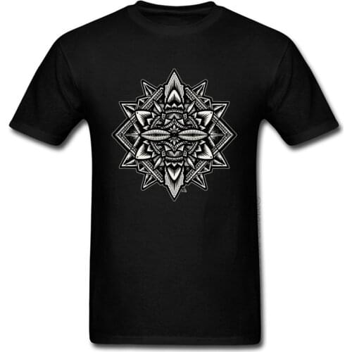 Men Graphic 3D Printed Tees 2018 Hot Sale Autumn Winter Mens T-Shirt Sacred Geometry Flower of Life Mandala Printed T Shirts