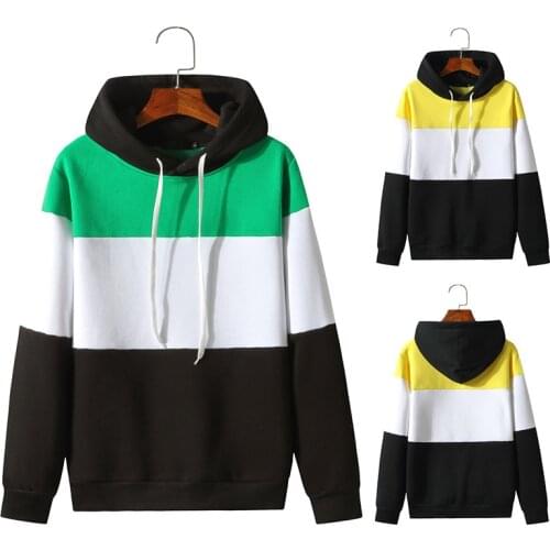 Cotton US size 2021 Autumn New Street Hip Hop Style Men Women Casual Long Sleeve Color Matching Hoodies Sweater