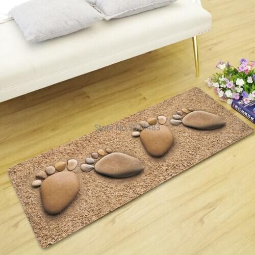 Living Room Rug Entrance Door Long Floor Mat Flannel Soft Non-slip Absorbent Kitchen Carpet Home Decor Area Rugs 50x120