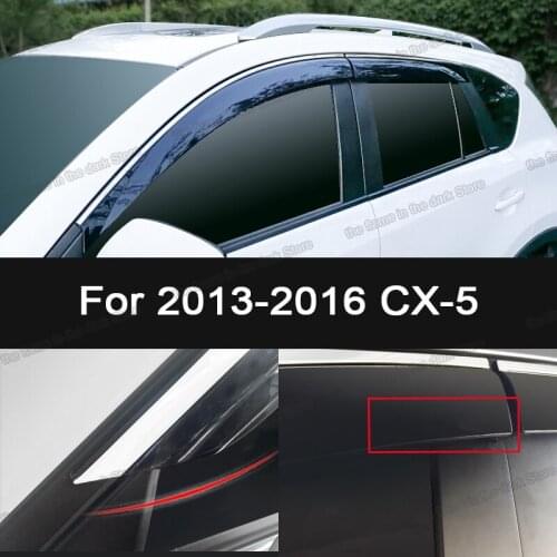 Car Window Rain Shade Shiled Visor Trims for mazda CX-5 CX5 2012 2013 2014 2015 2016 2017 2018 2019 2020 2021 2022 Accessories