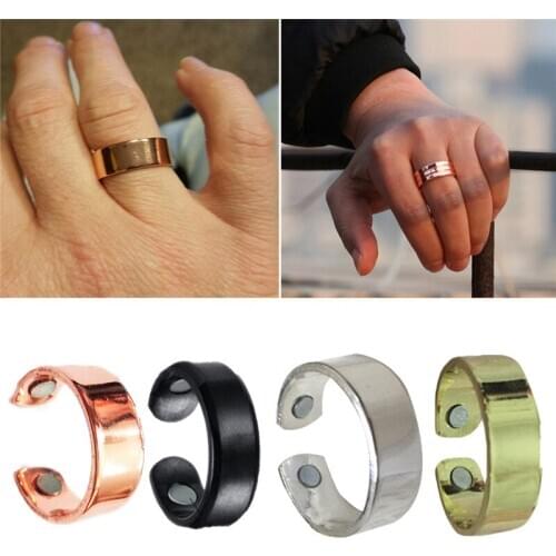 4Colors Stimulating Acupoints Gallstone Ring Magnetic Health Care Ring Weight Loss Slimming Ring String Fitness Ring