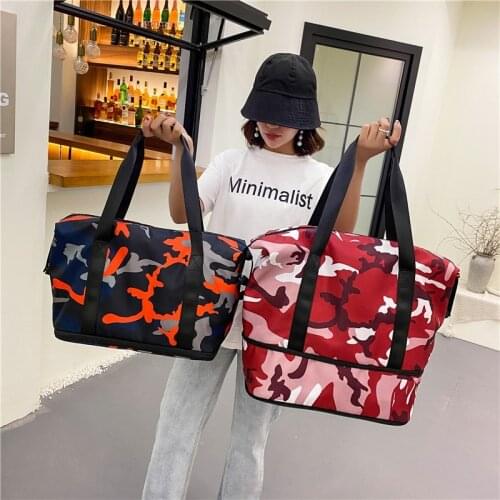 Fashion Womens Travel Suitcases Bag Camouflage Gym Sports Fitness Bags For Girls Large Waterproof Outdoor Handbags Tote 2021