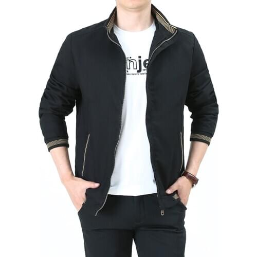 2021 Spring Autumn Casual Solid Fashion Slim Bomber Jacket Men Overcoat New Arrival Baseball Jackets Mens Jacket M-5XL Top