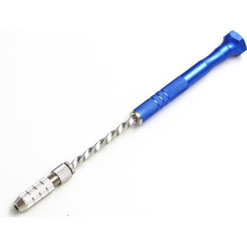 0.5-3mm Blue lengthening semi-automatic hand twist drill set with 10pc Small bit