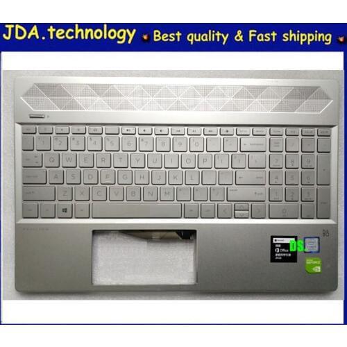 MEIARROW New Laptop top cover for HP Pavilion 15-CW0018AU 15-CW 15-CW0017AU US keyboard upper cover palmrest topcase