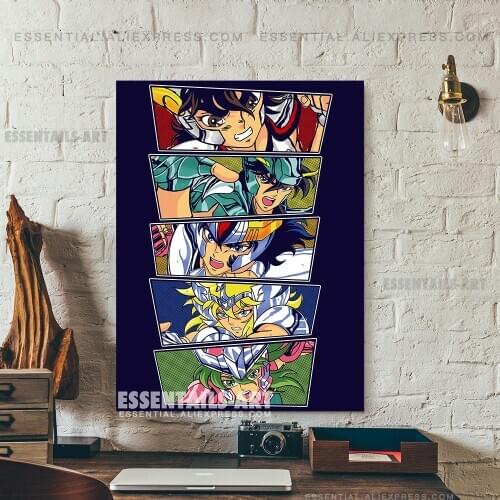 Saint Seiya Anime The Knights Poster Canvas Wall Art Painting Decor Pictures Bedroom Study Living Room Home Decoration Prints