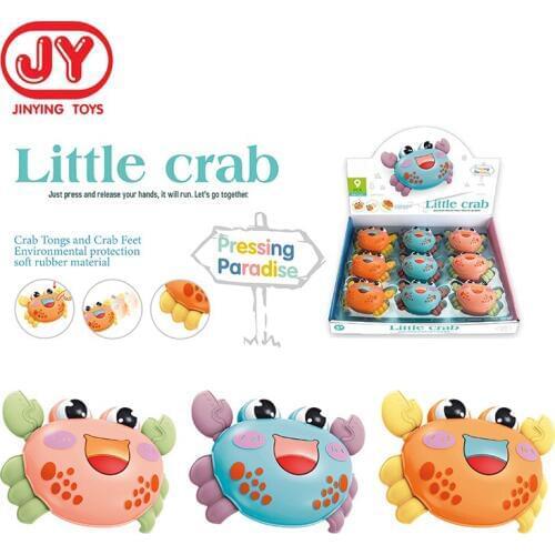 Moveable Wind Up Toys For Girl Birthday Gift Press Inertia Crab Marine Organism Model Toys For Children Classic Clockwork toys