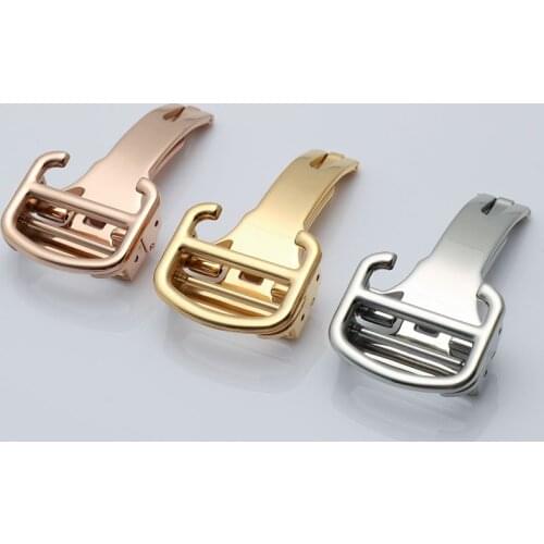 Watch Buckle 12mm 14mm 16mm 18mm 20mm 316L Stainless Steel Watch Band Buckle Strap Clasp Replacement For TANK SOLO