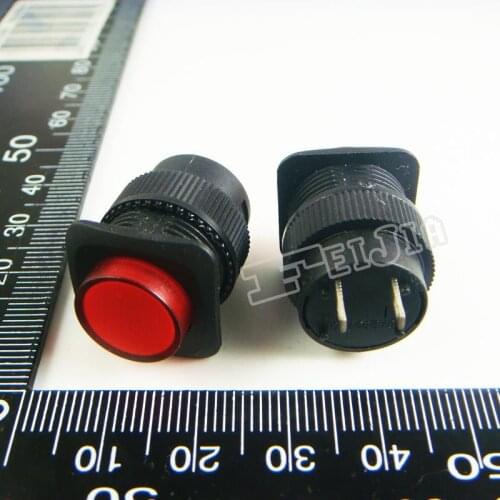 R16-504B Button color Red 1A/250V 2Pin Non Self-locking Push Button Switch (Self reset switch) 100Pcs/lot
