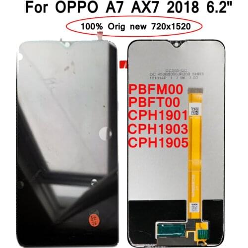 Shyueda 100% Original New AAA+ 6.2" For OPPO A7 AX7 PBFT00 PBFM00 CPH1901 CPH1903 CPH1905 LCD Display Touch Screen Digitizer