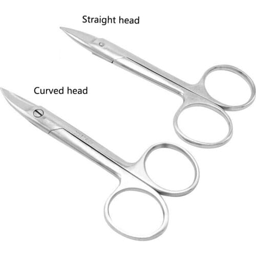 Dental Crown Scissors Medical Surgical Scissors Ligature Wire Cutting Instrument Tools Stainless Steel Straight Curved Head 11CM