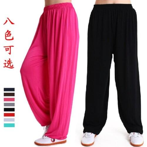 Loose Modal Bloomers Pants Women And Men Yoga Tai Chi 8 Colors Martial Arts Pants S-XXL