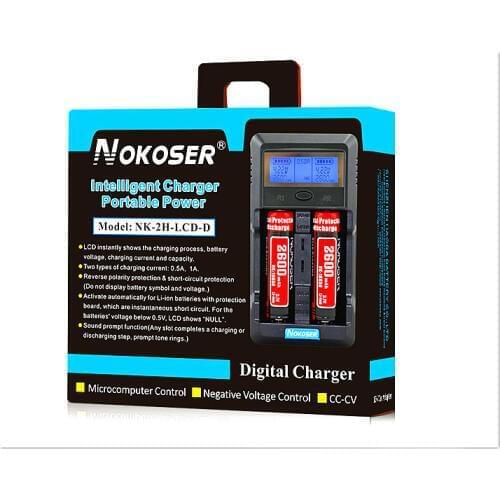 Test battery capacity LCD 3.7V 18650/26650/16340/14500/10440/18500 Battery Charger with screen