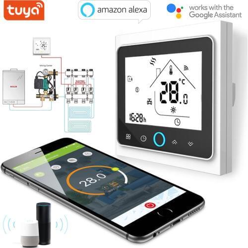 Tuya WiFi Smart 95~250V Thermostat Temperature Controller for Water electric thermal actuator valve head Works With Alexa Google