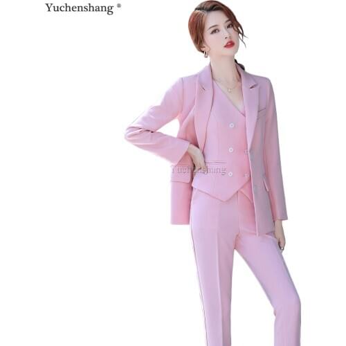 YUCHENSHANG Women's Trouser Suits Two