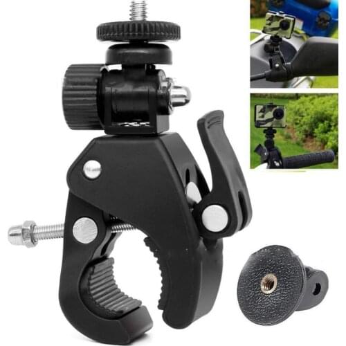 Bike Motorcycle Handlebar Handle Clamp Bar Camera Mount Tripod Adapter Multifunctional Positioning Clip for Gopro Hero 1 2 3 3