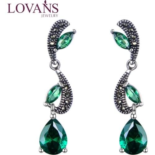 LOVANS Women Drop Dangle Boho Earrings Fish Hook Earrings Vintage Ethnic Retro Silver Jewelry For Women