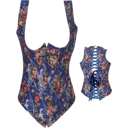 Women Sexy vest Corset Top Steampunk Gothic Corset Bustier Espartilho Waist Cincher Korsett Overbust Femme 2793 M