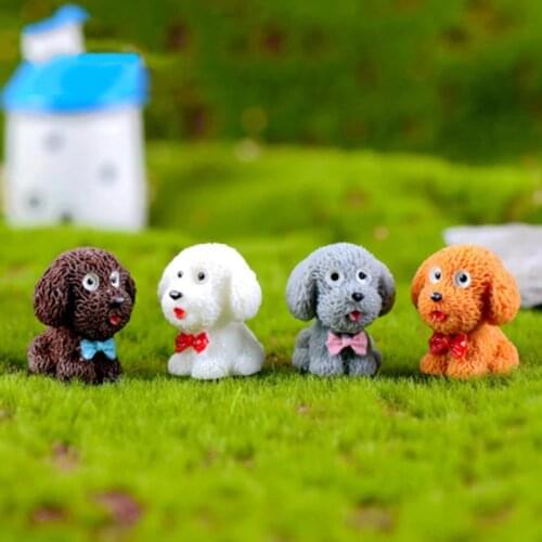 ZOCDOU 1 Piece Tidy Tactic Dog Puppy Moss Pet Animal Australia France Model Small Statue Figurine Crafts DIY Ornament Miniatures