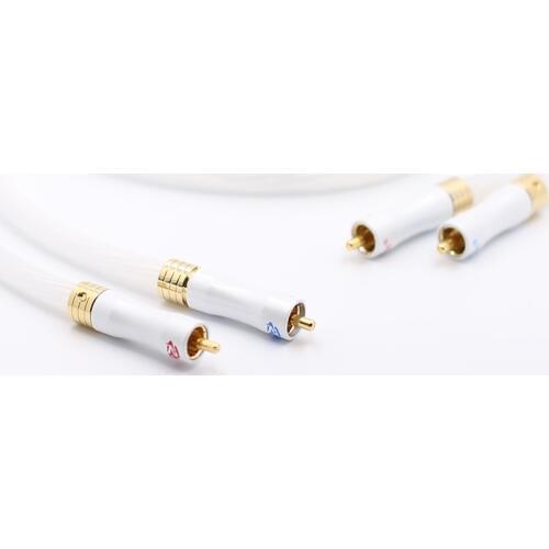 Pair 5N Silver plated OCC RCA cable Analog cable RCA audio cable RCA Interconnect Cable