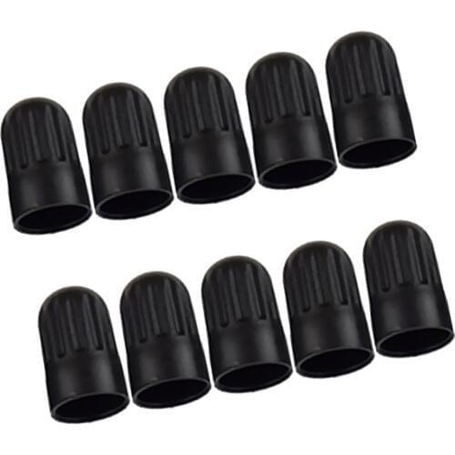 10 Pieces Black 17mm TPMS Tire Valve Stem Long Caps Cover For TR20008