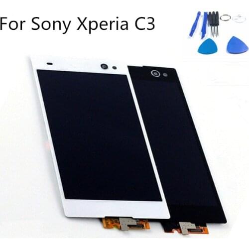 5.5 inch 100% Tested LCD Display Touch Screen Digitizer Assembly Without Frame Replacement Part For Sony Xperia C3 D2533 D2502