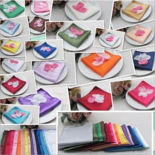 50pcs/lot Multicolors 12" Table Napkin Diner Handkerchief Hanky Square Linen for Wedding Party Hotel Supplies Free by DHL/EMS
