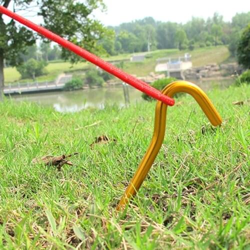 6pcs Tent Nails 18cm Tent Nail Aluminium Alloy Stake Pegs Fixing Ground Nail Camping Hiking Equipment