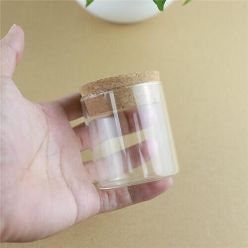 6pcs/lot 55*60mm 80ml Glass jar container Airtight Canister Kitchen Storage Bottles Jars Thick Glass Bottles Food Container