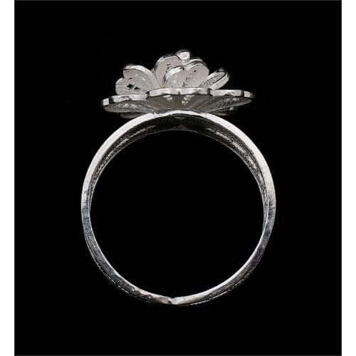 925 Sterling Silver Filigree Ring Inlaid Mardin Assyrian Turkish Special Hoop Adjustable Finger Width Collet Women Jewelry