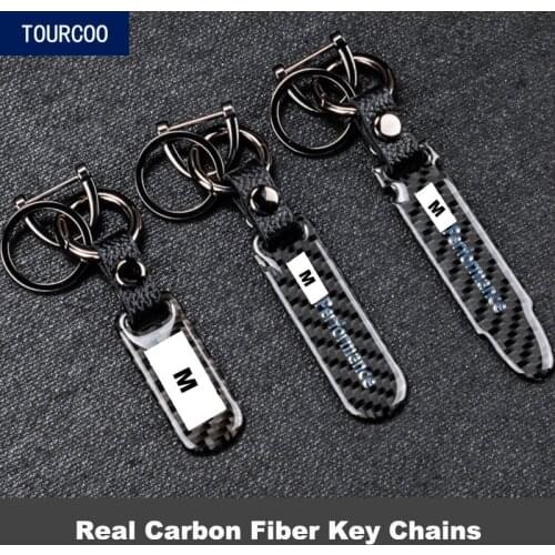 Car Real Carbon Fiber Key Chain for BMW New 3 Series 5 Series 7 Series X1 X3 X5 X6