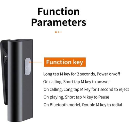 Bluetooth 5.0 Adapter 3.5mm Aux Car Stereo Audio Music Receiver W/Clip