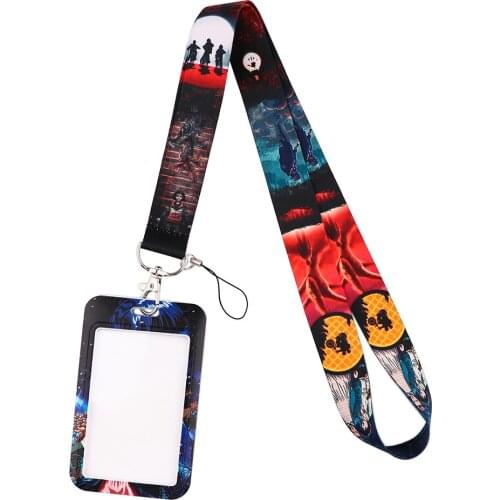 YL921 Stranger Things TV Lanyard Keychain ID Badge Holders Mobile Phone Rope Key Lanyard Neck Straps Key Rings Accessories
