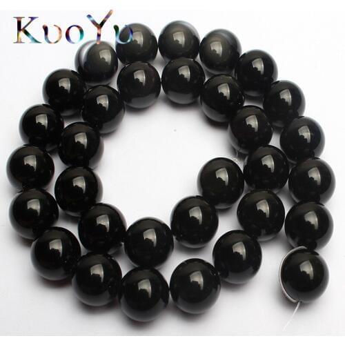Natural Genuine Flash Rainbow Obsidian Stone Round Loose Beads For Jewelry Making 15"inches 6 8 10 12 MM DIY Bracelet Necklace