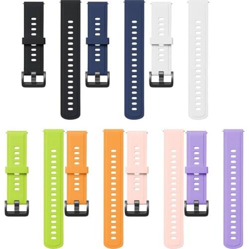 Quick Release Easy Change Replacement Soft Silicone Rubber Watch Band Strap for Mibro Color Smart Watch Choose Color