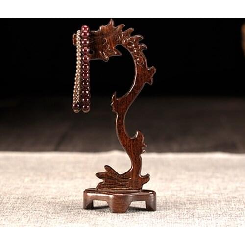 Necklace Earrings Bracelet Ring Mahogany Wood Wire carving Display Stand Props Jewelry Display Earring Holder