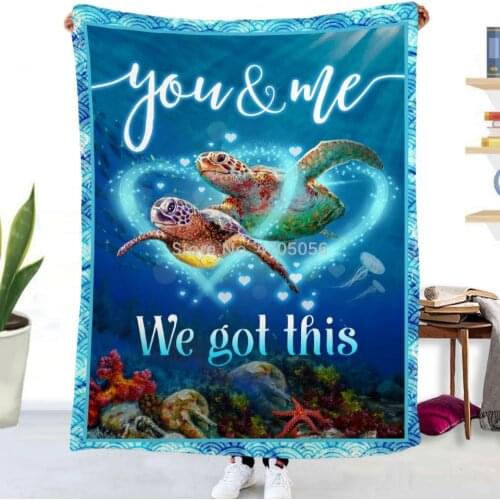 Turtle Blanket 3D Printing Children Adult Quilt Soft Blanket Thrown on the Bed/Sofa/Travel Teenager Student Blanket
