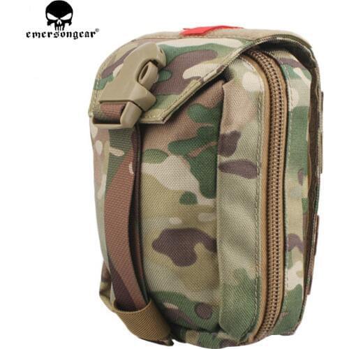 EMERSONGEAR Tactical First Aid Pouch Molle Kit Medical Bag Military Utility Pouch Paintball EDC Bag Multicam Black EM6368