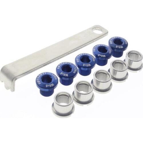 Mountain bike road cycling Bicycle Plate Nail Dental Plate Screws Single Chainring Fixing Bolts 5pcs/set