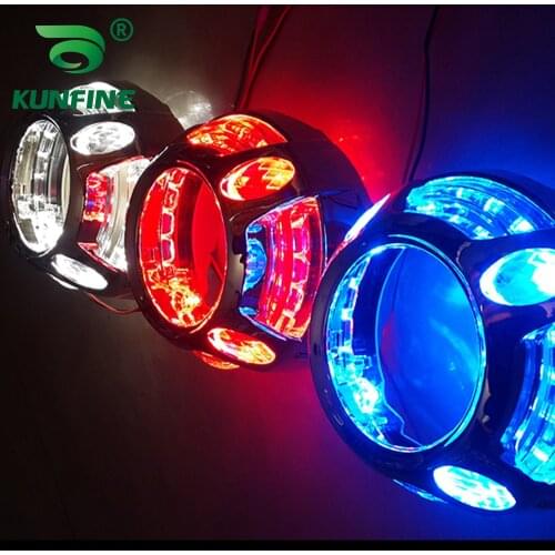 3.0 Inch Car Bi-Xenon HID Projector Lens Kit with Panamera shroud LED Angel eyes include D2S HID bulb For car headlight high low