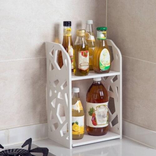 Hot Bathroom Toiletries Storage Shelves Office Book Storage Shelf Kitchen Dishes Spice Organizer Rack Desktop Bookshelf